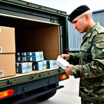 육군 탄약고 관리 규정 - Ammunition Reception**

"A military officer in appropriate attire inspecting boxes of ammunition bei...